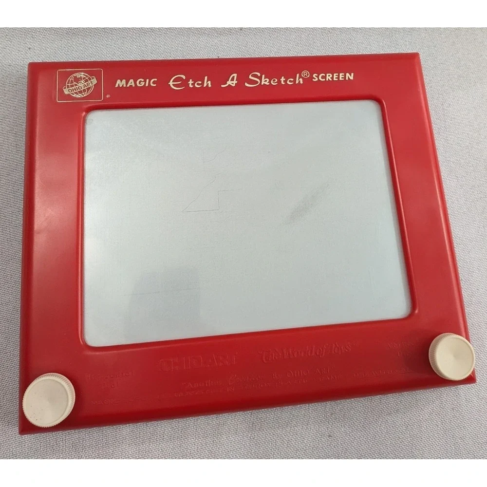 Ohio Art Etch A Sketch Kids Unisex OS Red Good Vintage Mechanical Drawing Toy